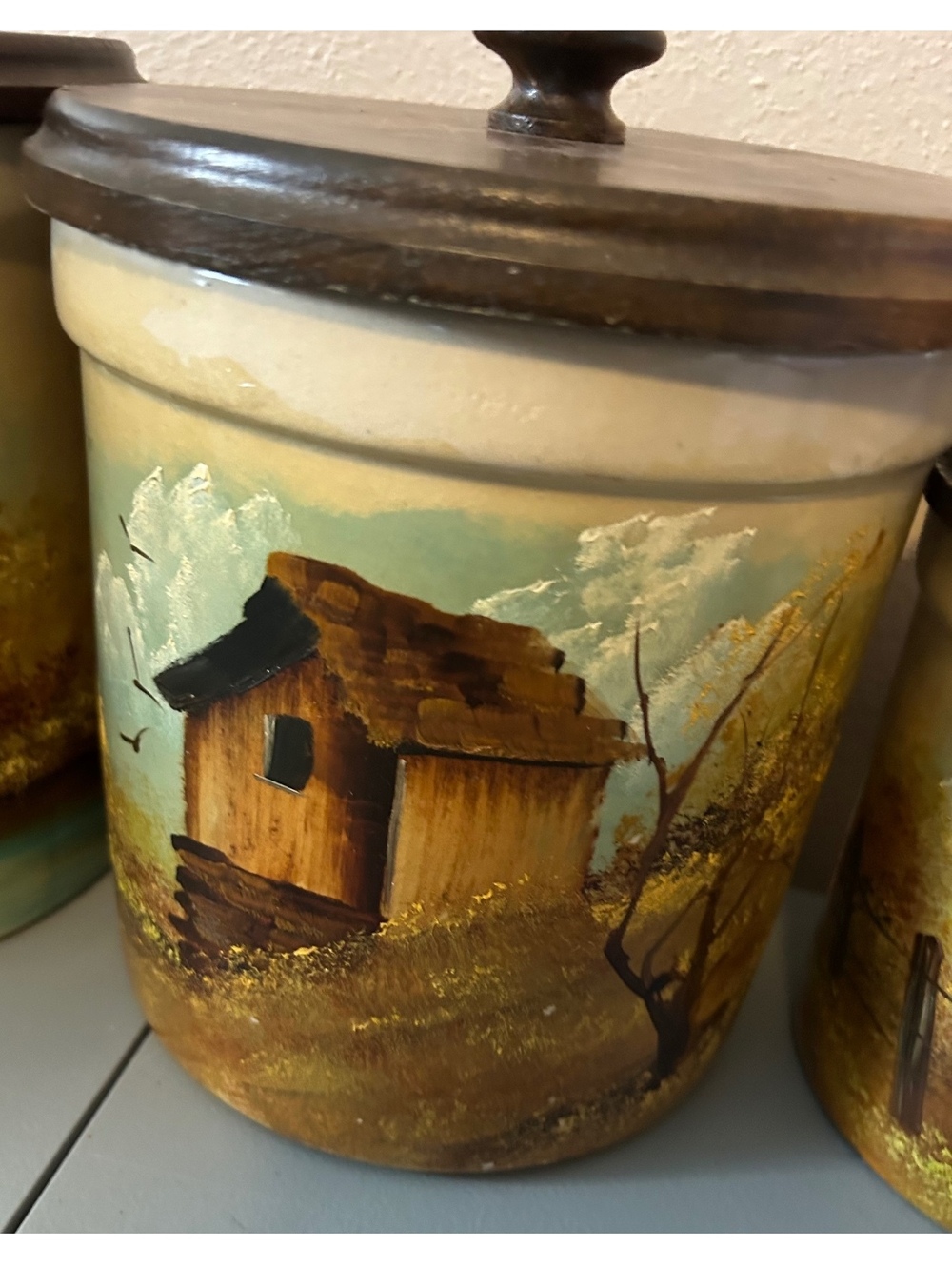 Set of 1987 Cottage Core Canisters - Picture 3 of 6